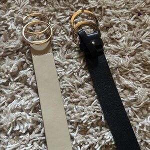 Black and Tan Belts Set